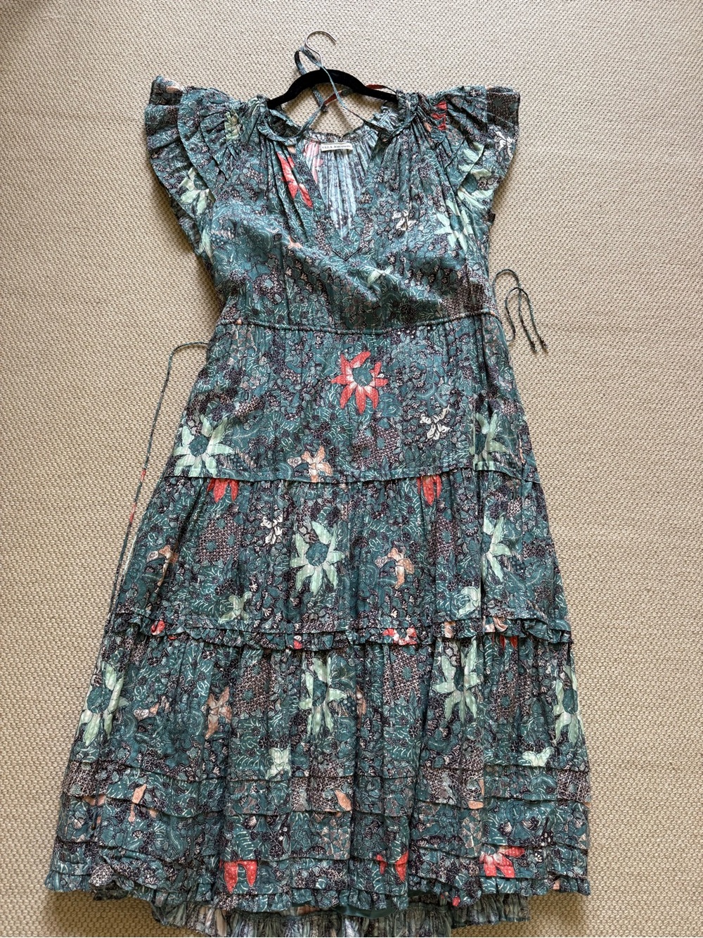 ULla Johnson Floral Tiered Maxi Dress - size 4